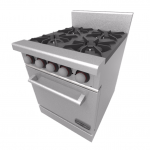 Estufa con 4 Quemadores y Horno